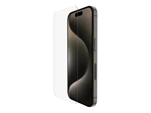 Belkin Protection d'écran pour téléphone portable — pour Apple iPhone 15 Pro, verre trempé, traité