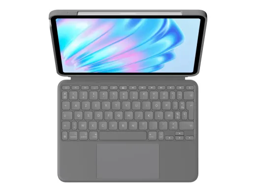 Logitech Combo Touch — avec trackpad, rétroéclairé, AZERTY, gris oxford