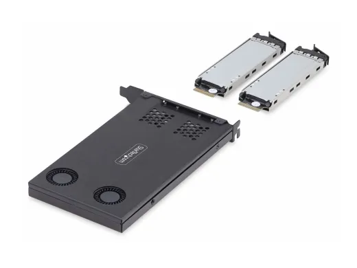 StarTech.com Dual-Bay M.2 NVMe SSD Removable Mobile Rack for PCIe x8 Slo