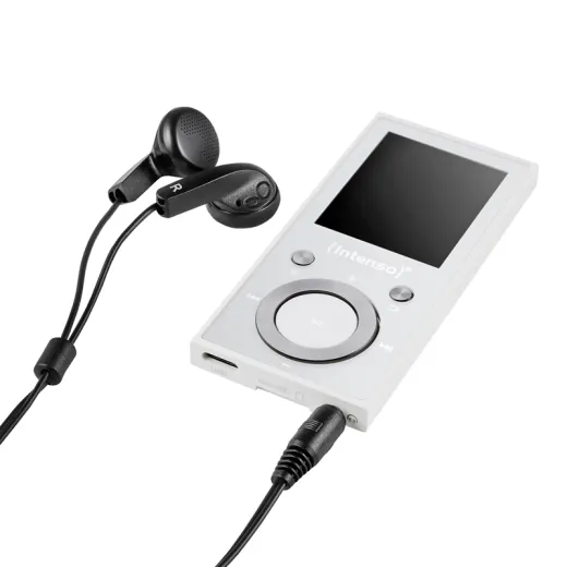 Intenso Lecteur MP3 Vidéo Scooter BT 64 Go – Bluetooth 5.0 — écran LCD 1,8", USB-C, blanc