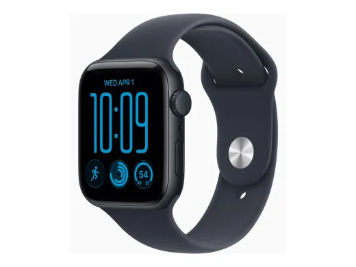 Apple Watch SE 3 (GPS) — Wi-Fi 4, Bluetooth, 44 mm, aluminium minuit, réf. MJL94ZR/A