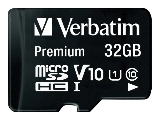 Verbatim Carte mémoire flash (adaptateur microSDHC — Class 10, SD inclus(e)), micro SDHC, 32 Go