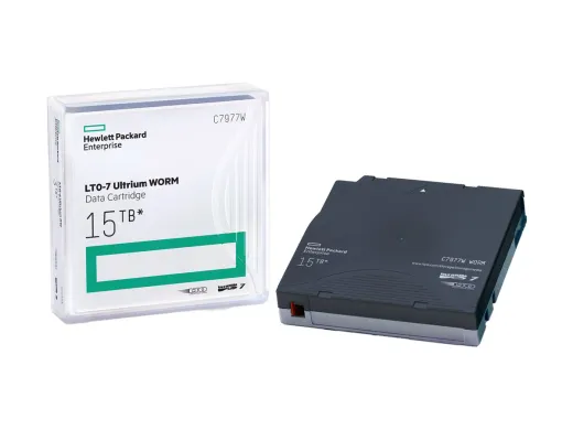 HPE Ultrium WORM Data Cartridge — LTO Ultrium WORM 7, 6 To / 15 To, étiquettes marquables