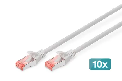 DIGITUS Professional — RJ-45 (M) pour RJ-45 (M), CAT 6e, IEEE 802.3, lot de 10, 50 cm