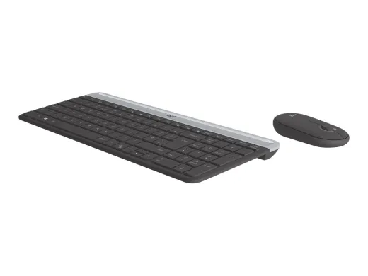 Logitech Slim Wireless Combo MK470 — sans fil, Ensemble clavier et souris, International US, graphite